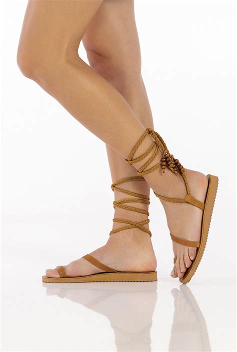 fake leather brown boho shoes